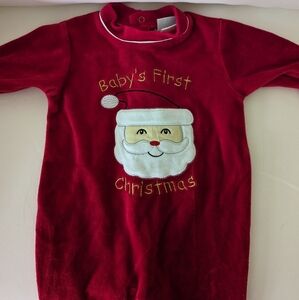 Baby's First Christmas Sleeper Sz 3-6 Months